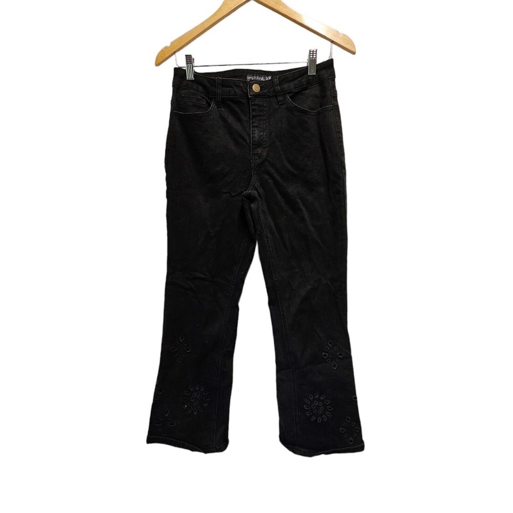 🖤 LONG TALL SALLY Black Bootcut Jeans‎ – Western Cut-Out Style (Size 8)
